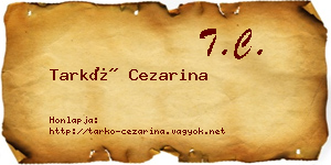 Tarkó Cezarina névjegykártya